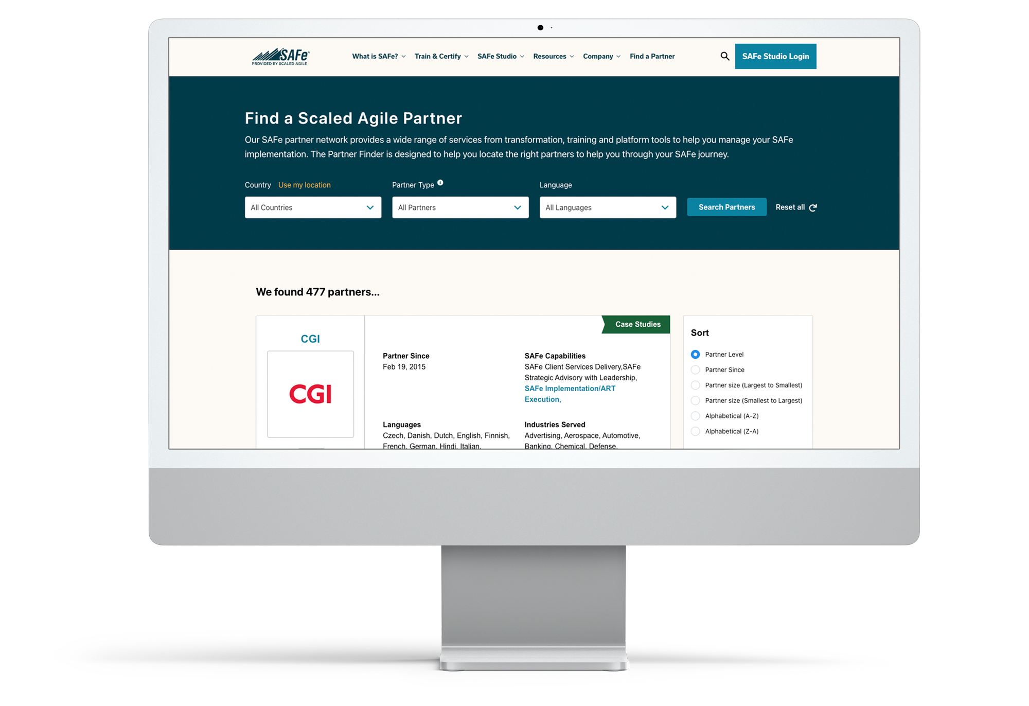 Find a Partner Screenshot